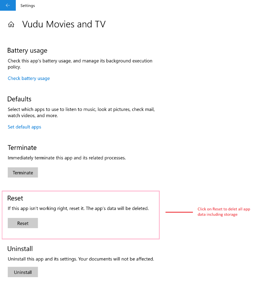 The fandango at home app on win10 is taking up space on my hard drive